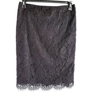 Banana Republic Lace Pencil Skirt Womens 10 Black Fully Lined New NWT $108
